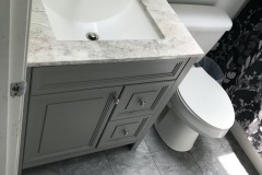 New toilet vanity and floor